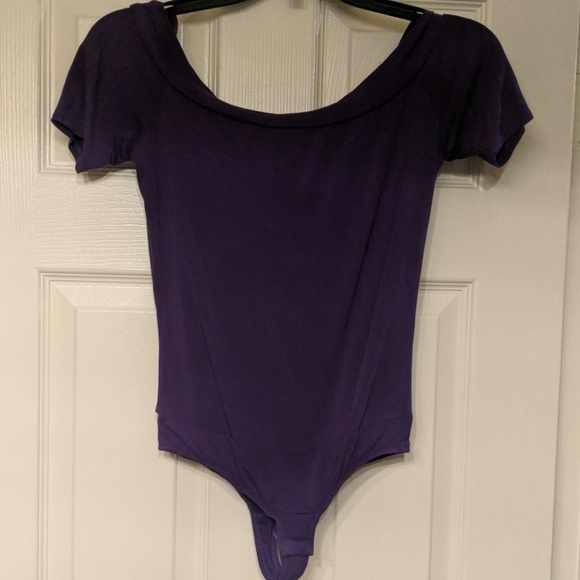 Purple off the shoulder body suit - Picture 1 of 1